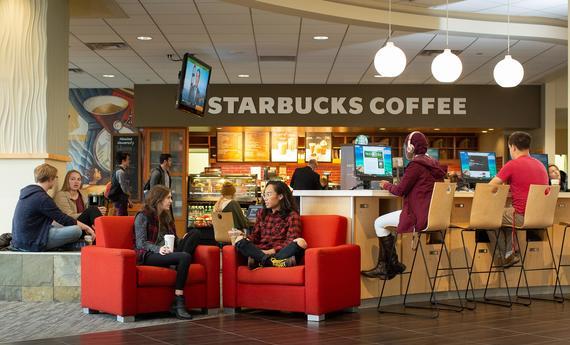 Hamline students at Starbucks