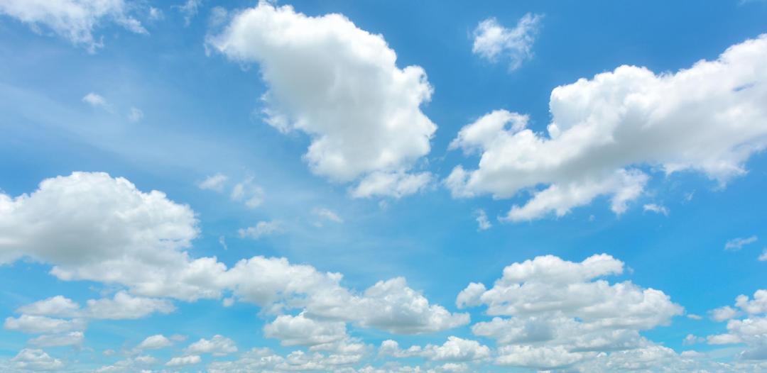 Blue sky and clouds (stock)