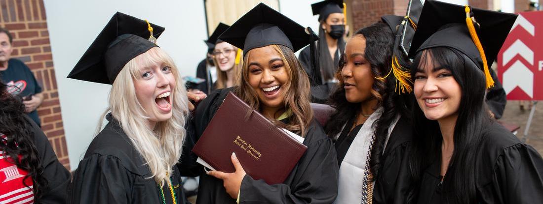 Hamline students happy after the Commencement