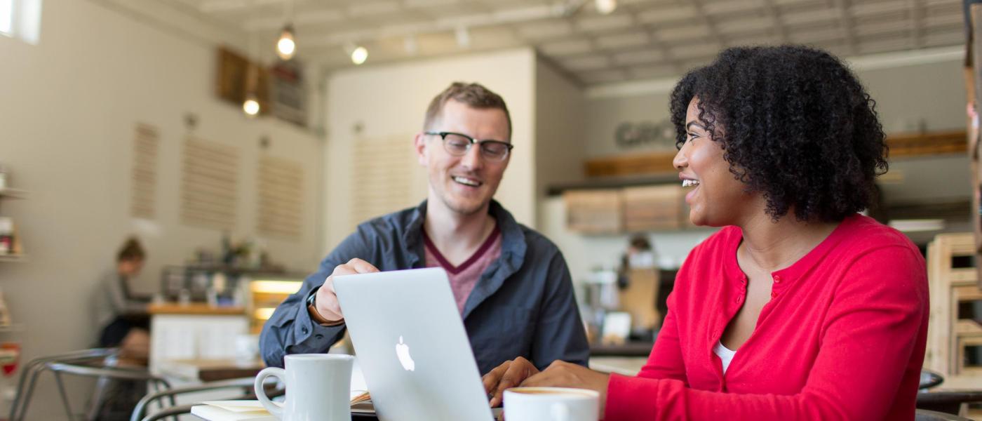 Two ODC students at coffeeshop