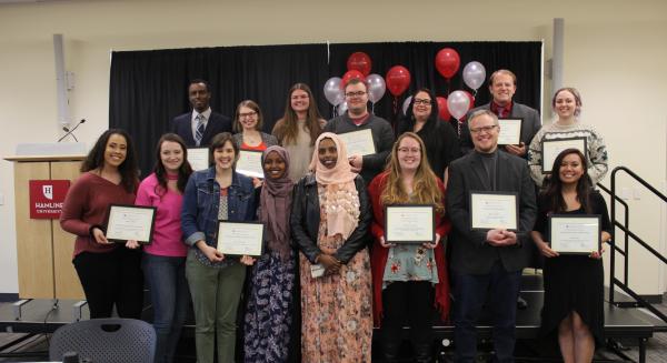 Hamline students receiving student activities awards